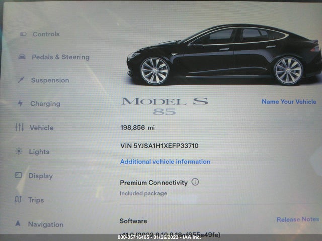 5YJSA1H1XEFP33710 Tesla Model S 60 Kwh Battery/p85