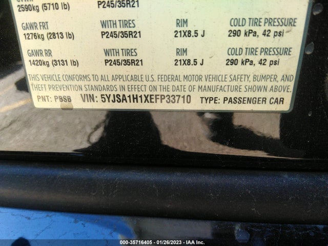 5YJSA1H1XEFP33710 Tesla Model S 60 Kwh Battery/p85