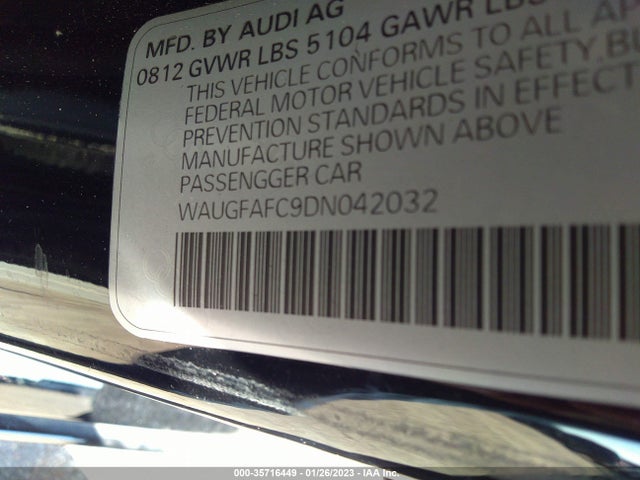 Audi A6 2.0t Premium Plus 2013 WAUGFAFC9DN042032 Image 10