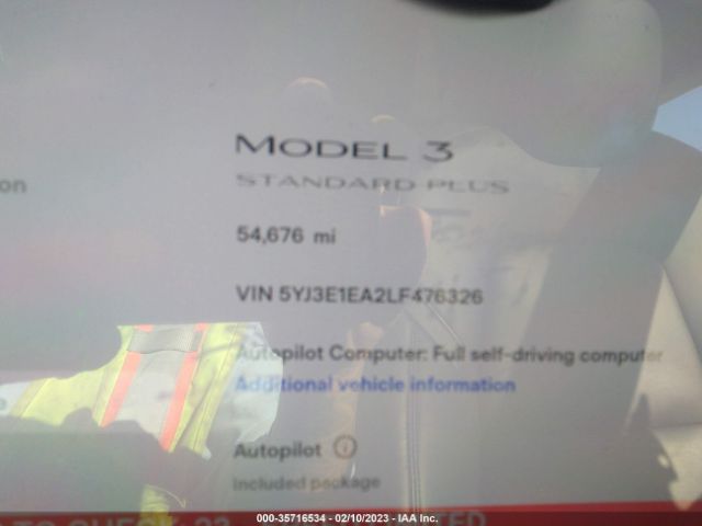 5YJ3E1EA2LF476326 Tesla MODEL 3