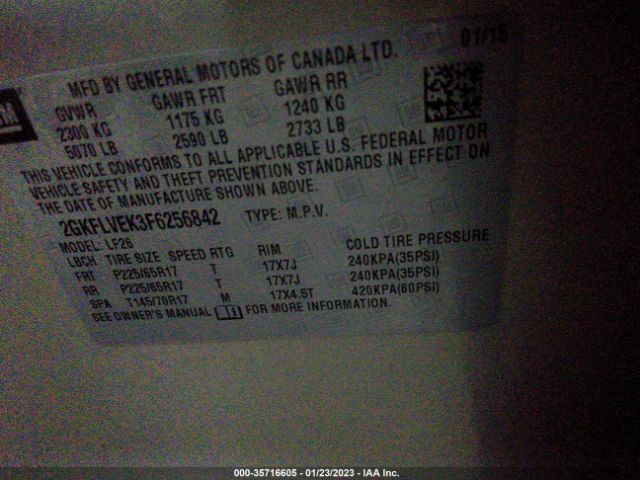 2GKFLVEK3F6256842 GMC Terrain Sle