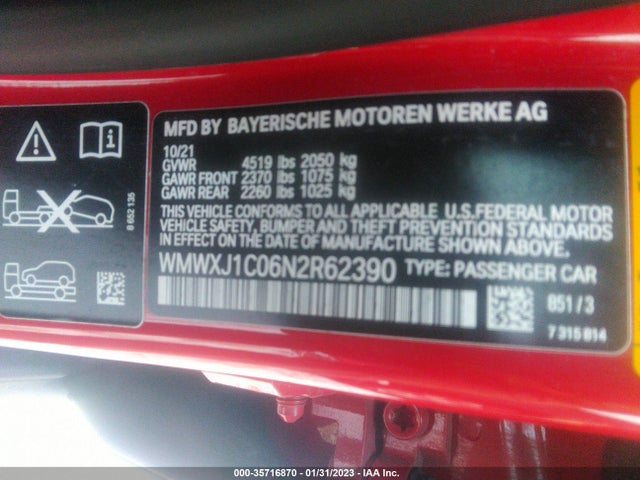 2022 Mini Clubman, VIN: WMWXJ1C06N2R62390