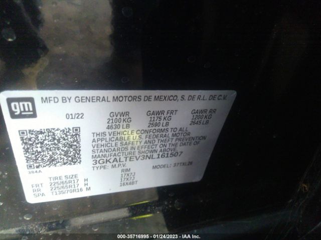 3GKALTEV3NL161507 GMC Terrain Sle