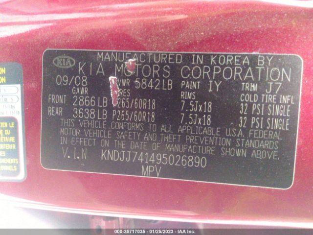 KNDJJ741495026890 KIA Borrego Ex