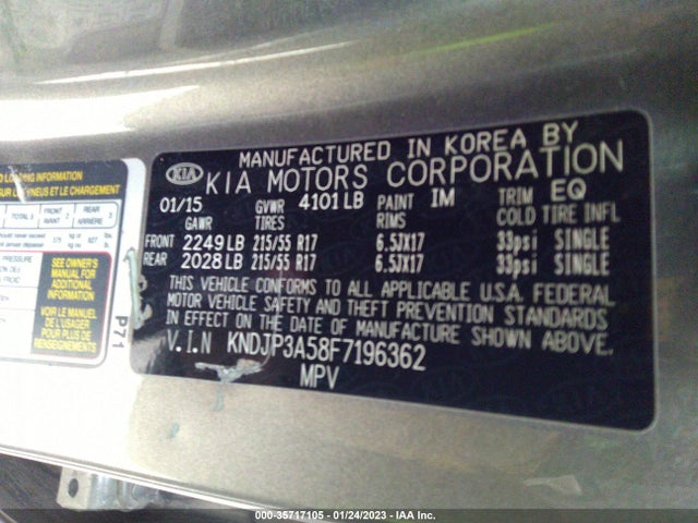 Aukcja sprzedaży 2015 Kia Soul +, vin: KNDJP3A58F7196362, numer aukcji: 35717105