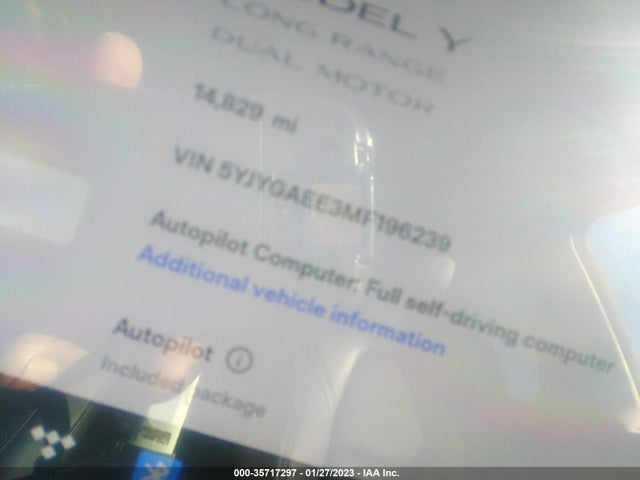 Tesla Model Y 2021 5YJYGAEE3MF196239 Image 9