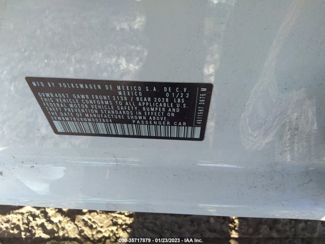 2022 Volkswagen Jetta, VIN: 3VWBM7BU8NM002604