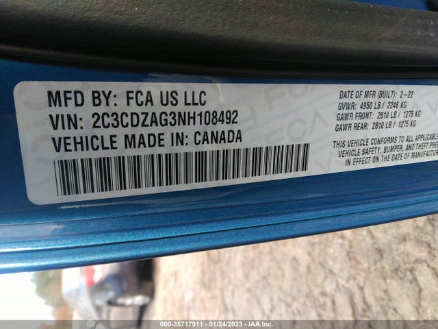 Dodge Challenger Sxt 2022 2C3CDZAG3NH108492 Image 9