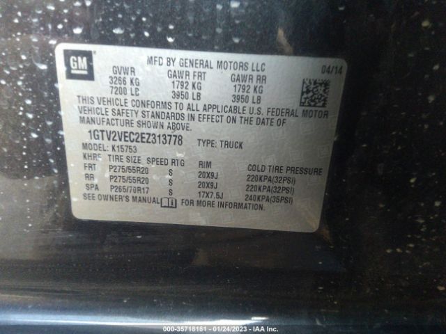 1GTV2VEC2EZ313778 GMC Sierra 1500 Slt