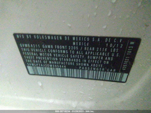 3VWLP7AJ2DM395646 Volkswagen Jetta Sedan Sel W/nav