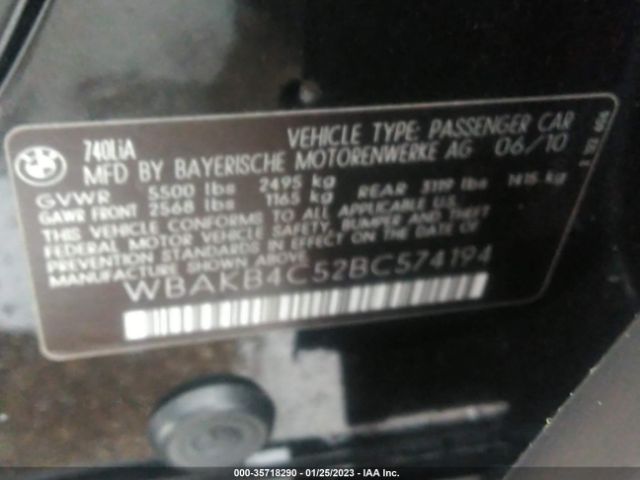 WBAKB4C52BC574194 BMW 7 Series 740li