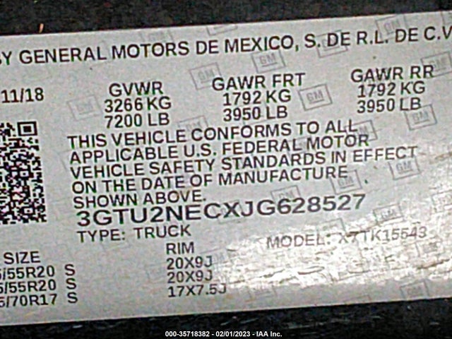 GMC Sierra 1500 Slt 2018 3GTU2NECXJG628527 Image 9