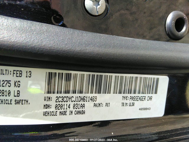2013 DODGE CHALLENGER SRT8 VIN: 2C3CDYCJ1DH611469