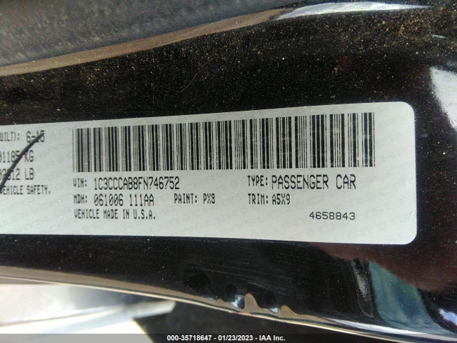 1C3CCCAB8FN746752 Chrysler 200 Limited