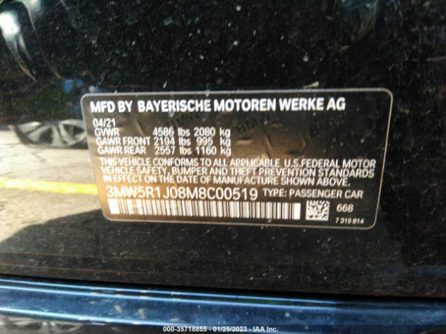 3MW5R1J08M8C00519 BMW 3 Series 330i