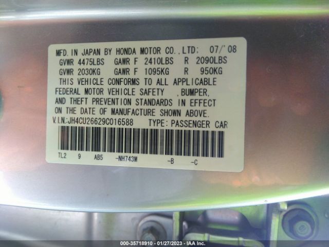 JH4CU26629C016588 Acura TSX
