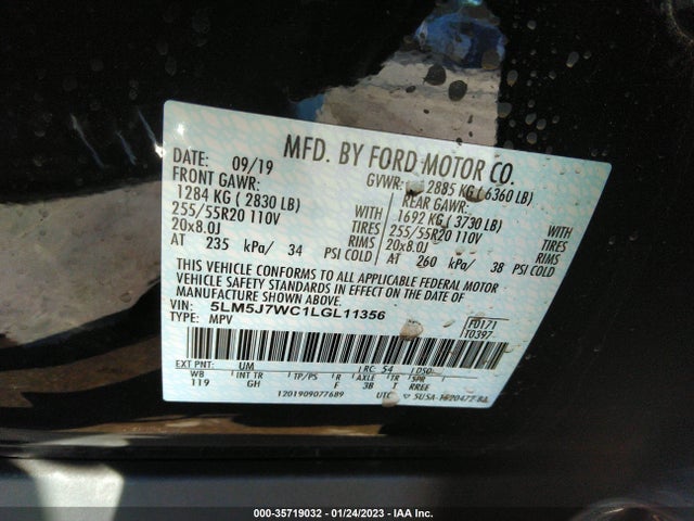 2020 Lincoln Aviator, VIN: 5LM5J7WC1LGL11356