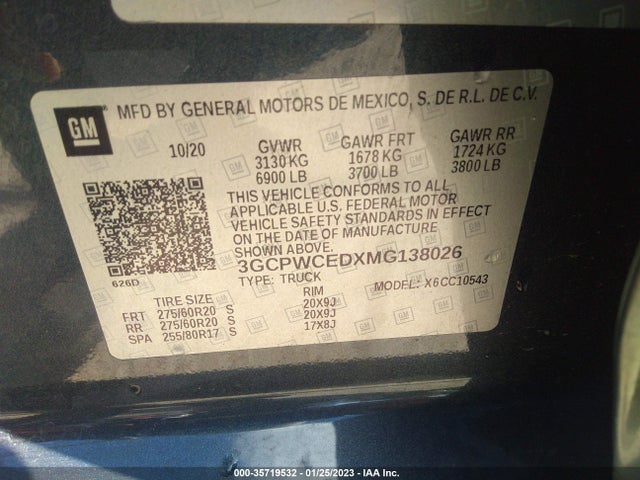 Chevrolet Silverado 1500 Lt 2021 3GCPWCEDXMG138026 Image 9