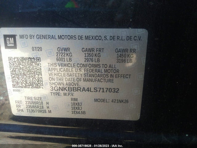 Chevrolet Blazer 2020 3GNKBBRA4LS717032 Image 9