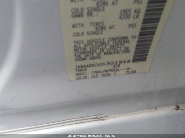 Nissan Titan Sl 2012 1N6AA0ECXCN301948 Image 10