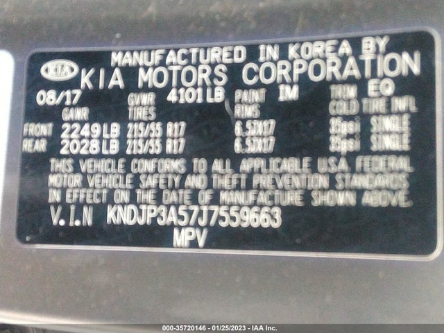 KIA SOUL + 2018 KNDJP3A57J7559663 Image 9