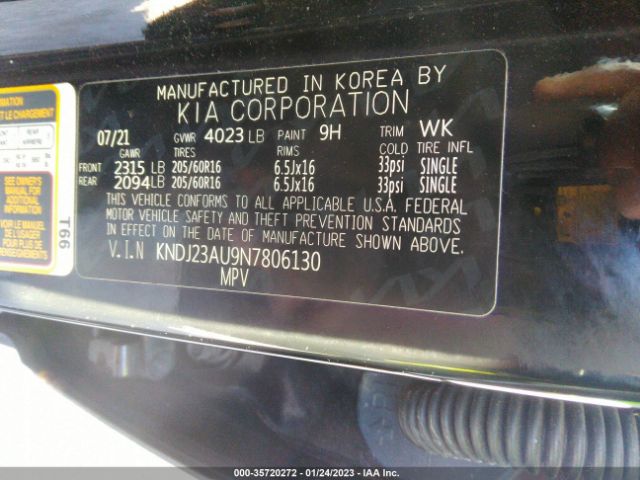 KNDJ23AU9N7806130 KIA SOUL LX