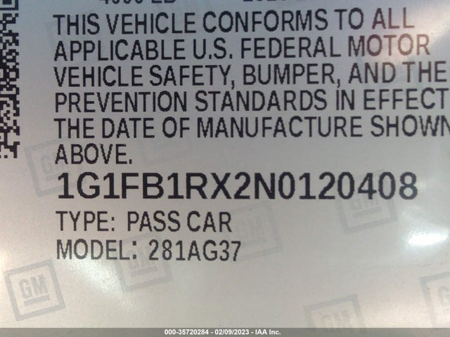 Chevrolet Camaro 1lt 2022 1G1FB1RX2N0120408 Image 9