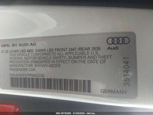 2023 Audi A4, VIN: WAUEAAF47PN002230