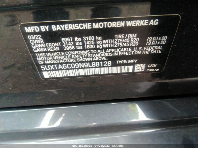 5UXTA6C09N9L88128 BMW X5 Xdrive45e