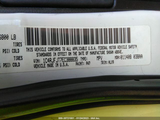 1C4RJFJT7EC388835 Jeep Grand Cherokee Summit