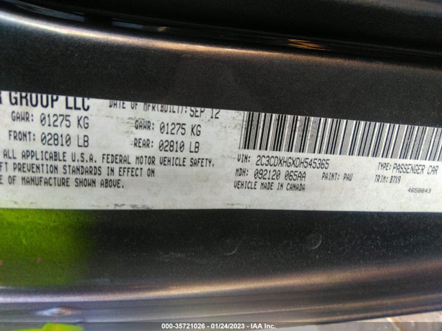 Dodge Charger Sxt 2013 2C3CDXHGXDH545365 Image 10
