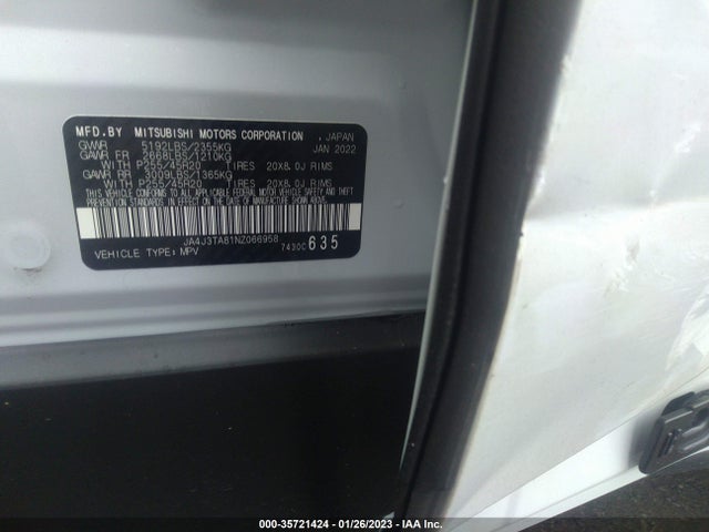 JA4J3TA81NZ066958 Mitsubishi Outlander Es