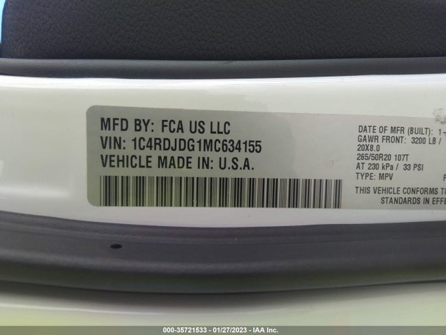 Dodge Durango Gt Plus 2021 1C4RDJDG1MC634155 Image 10