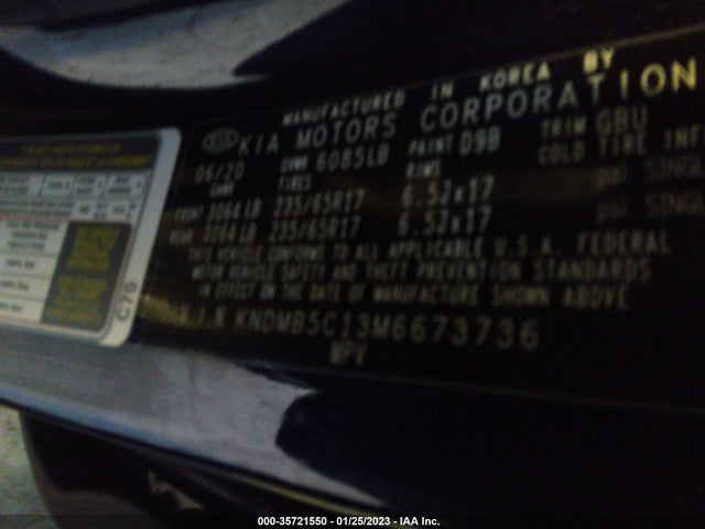 2021 Kia Sedona, VIN: KNDMB5C13M6673736