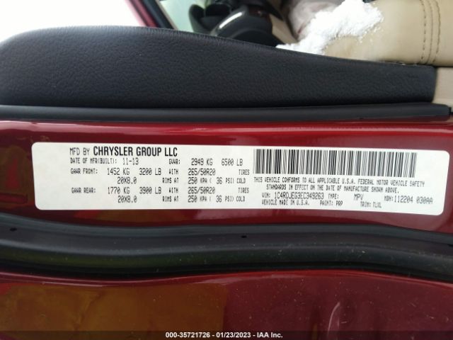 1C4RDJEG3EC349263 Dodge Durango Citadel