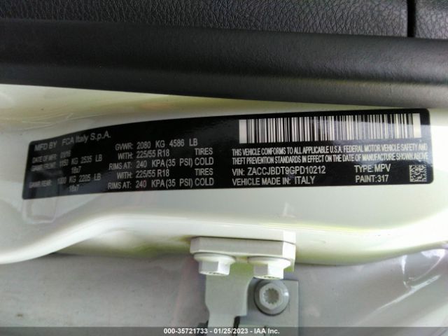 ZACCJBDT9GPD10212 Jeep Renegade Limited