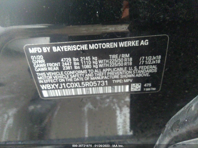 2020 BMW X2, VIN: WBXYJ1C0XL5R05731