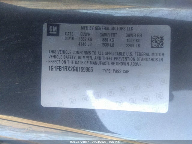 Chevrolet Camaro 1lt 2016 1G1FB1RX2G0169966 Image 11