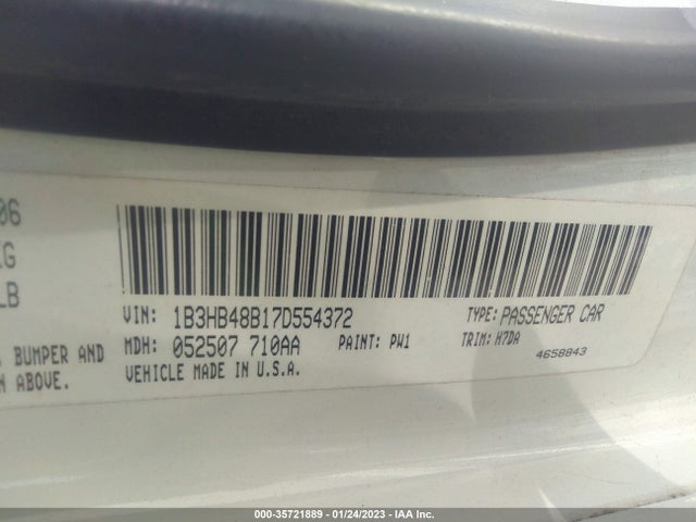 Dodge Caliber Sxt 2007 1B3HB48B17D554372 Image 10