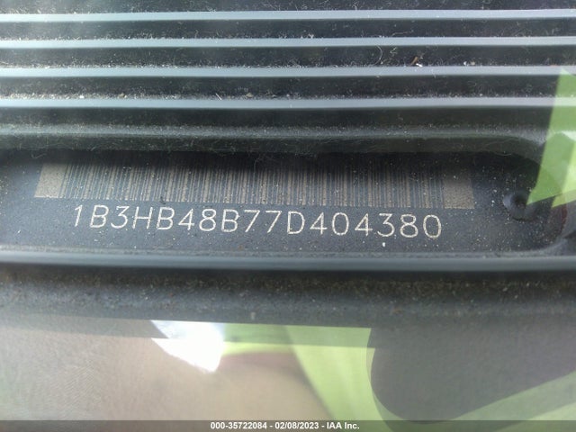 2007 DODGE CALIBER SXT VIN: 1B3HB48B77D404380
