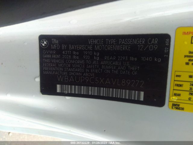 WBAUP9C5XAVL89272 BMW 1 Series 128i