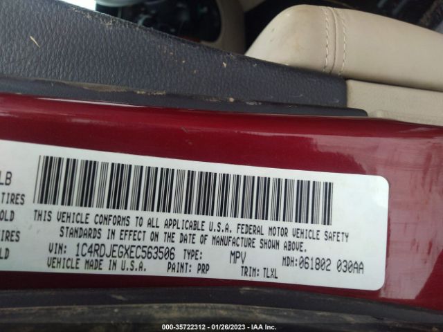 1C4RDJEGXEC563506 Dodge Durango Citadel