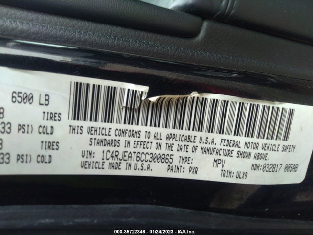 Jeep Grand Cherokee Laredo 2012 1C4RJEAT6CC300865 Image 10