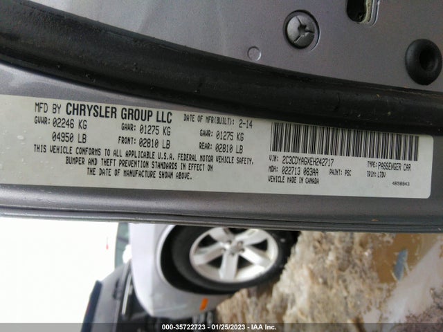 Dodge Challenger Sxt 2014 2C3CDYAGXEH242717 Image 9