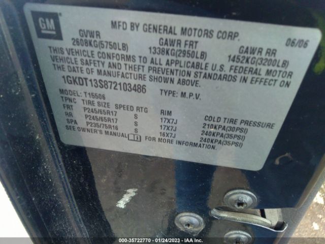 1GKDT13S872103486 GMC Envoy Sle