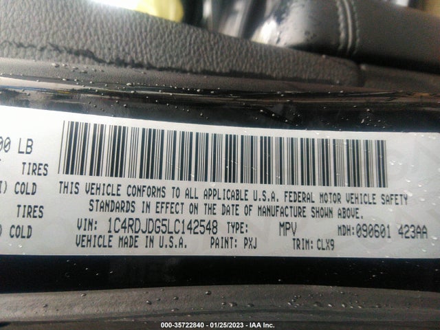 Dodge DURANGO GT 2020 1C4RDJDG5LC142548 Image 9