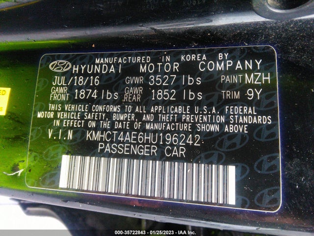 Hyundai ACCENT SE 2017 KMHCT4AE6HU196242 Image 11