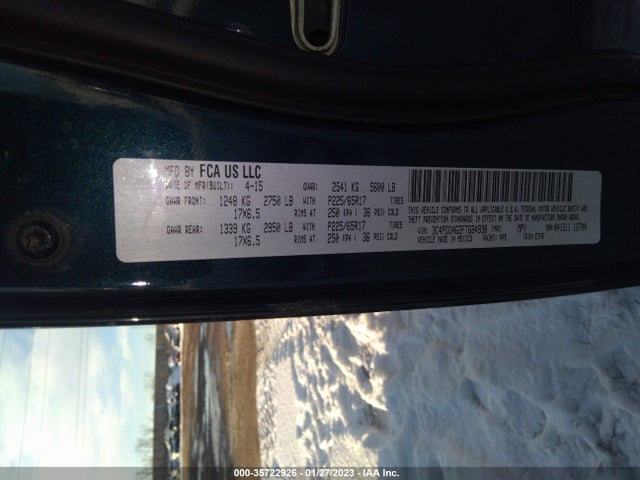 Dodge JOURNEY SE 2015 3C4PDDAG2FT684938 Image 10