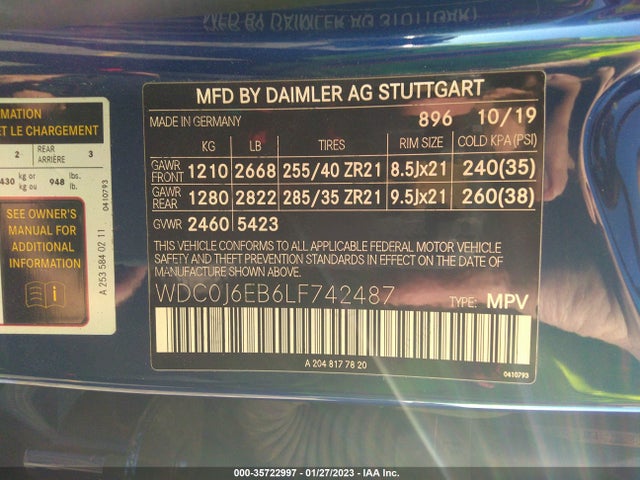 2020 Mercedes-Benz GLC-Class Coupe, VIN: WDC0J6EB6LF742487