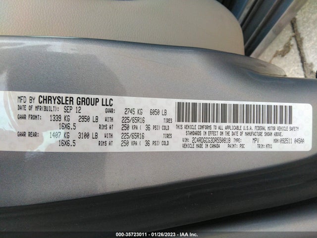 Dodge Grand Caravan Sxt 2013 2C4RDGCG3DR550818 Image 10